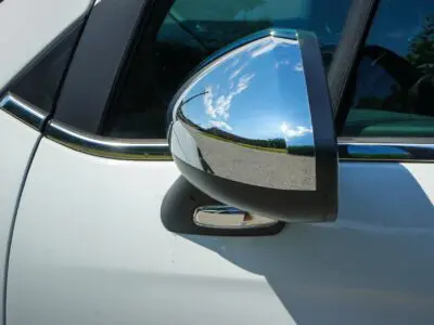 an exterior rearview side mirror