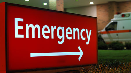 Ambulance Parked Outside Emergency Room